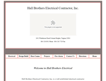 Tablet Screenshot of hallbrotherselectrical.com